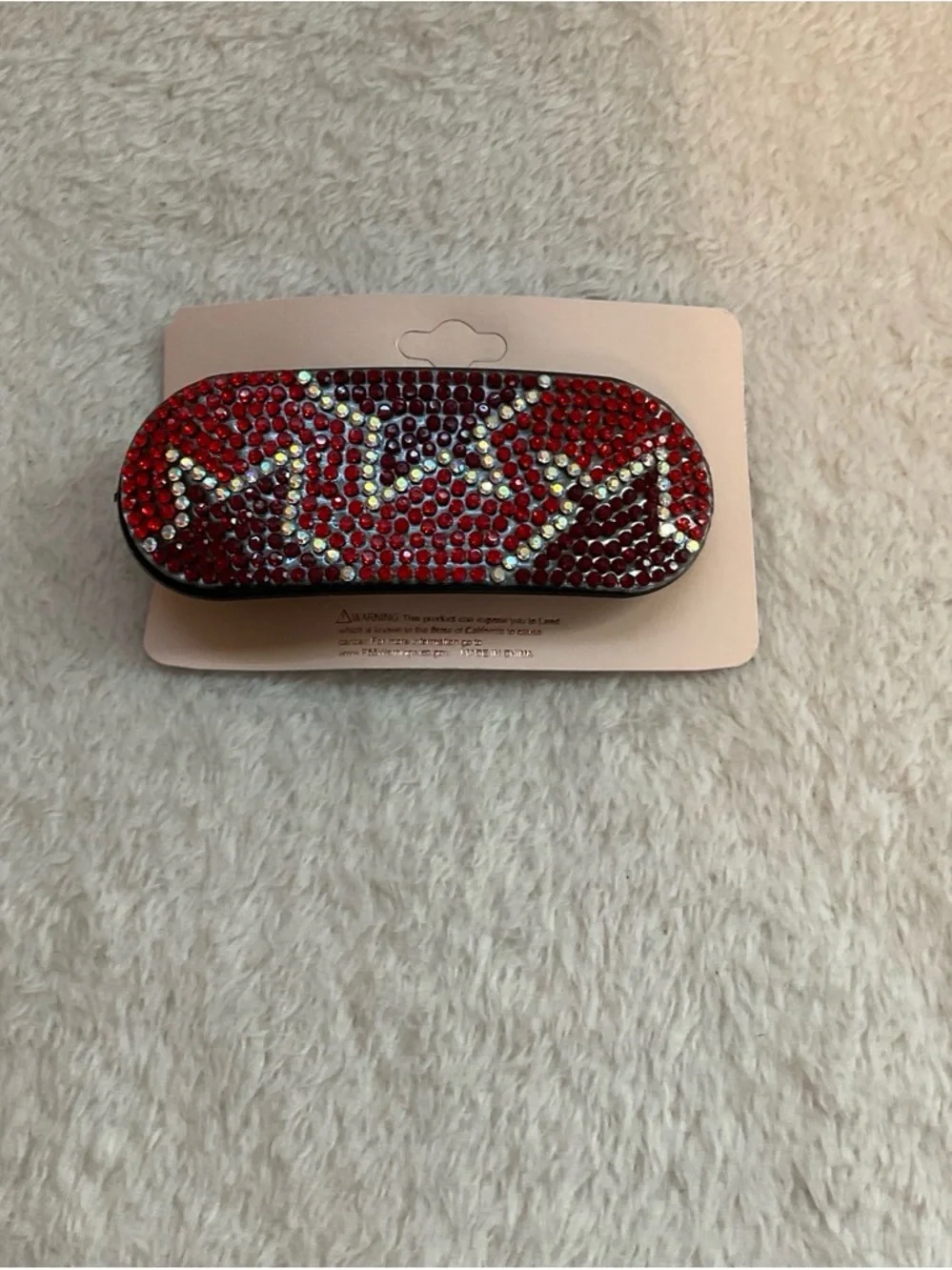 Sparkling Red Crystal Hair Barrette